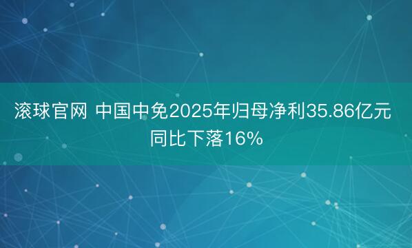 滚球官网 中国中免2025年归母净利35.86亿元 同比下落16%