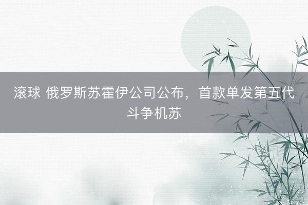 滚球 俄罗斯苏霍伊公司公布，首款单发第五代斗争机苏